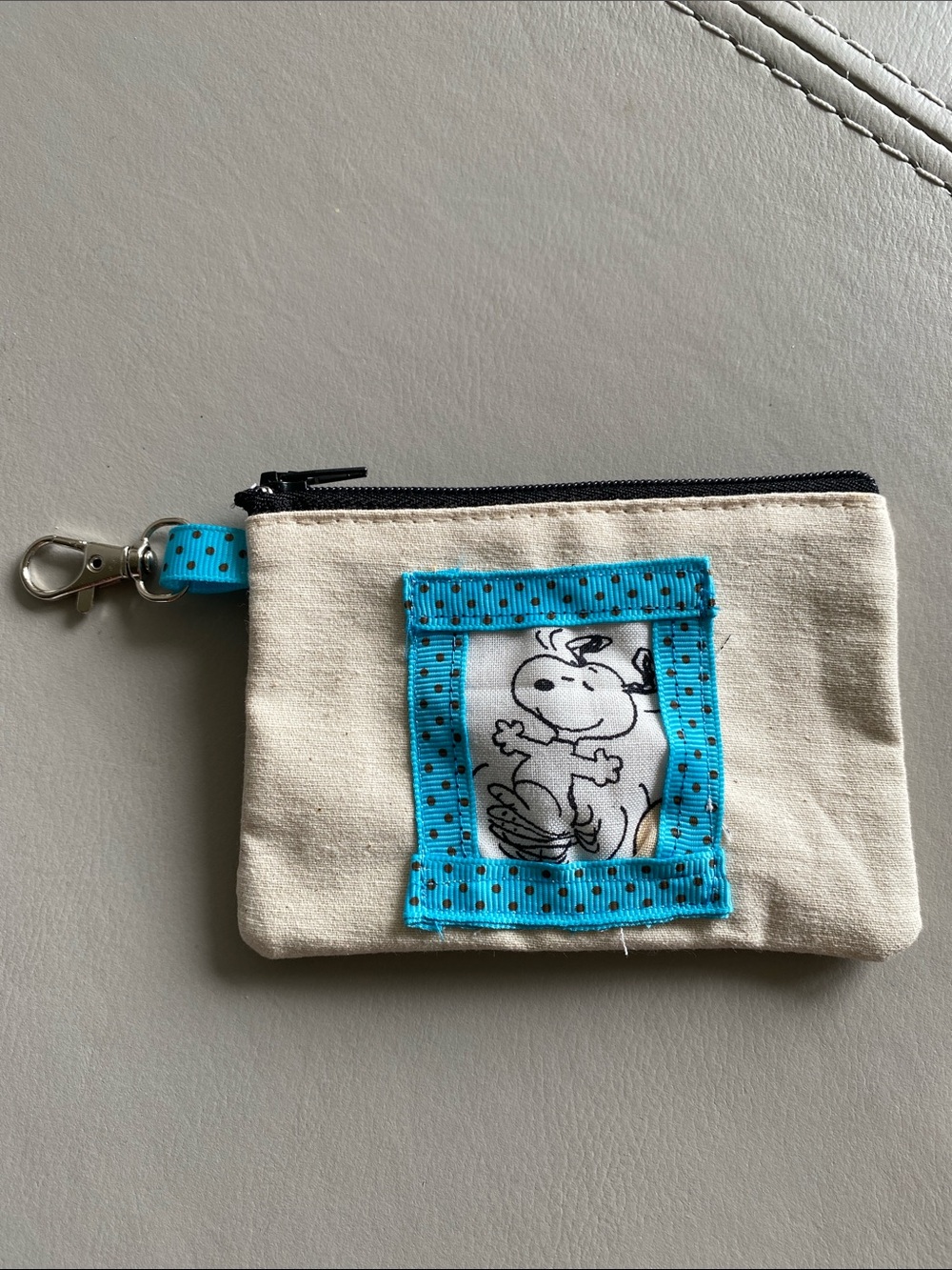Snoopy coin accessory zippered pouch
